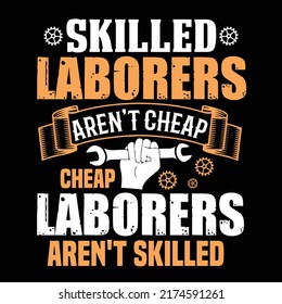 Labor day typography t shirt design