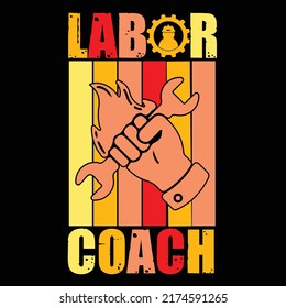 Labor day typography t shirt design