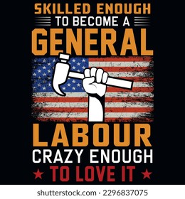 Labor day typography tshirt design vector design 