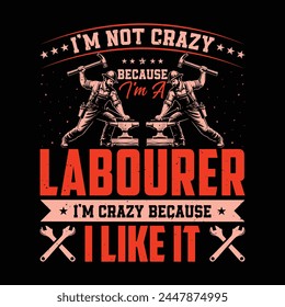 Labor Day Typography T-shirt Design, Happy Labour Day T-shirt Design, Worker Day T-shirt