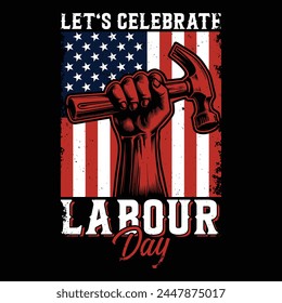 Labor Day Typography T-shirt Design, Happy Labour Day T-shirt Design, Worker Day T-shirt