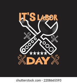 Labor Day Typography T-Shirt SVG Design Vector File