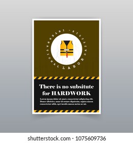 Labor day typogrpahic card with dark background vector 