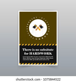 Labor day typogrpahic card with dark background vector 