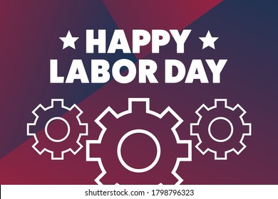 Labor Day in the United States. Holiday concept. Template for background, banner, card, poster with text inscription. Vector EPS10 illustration