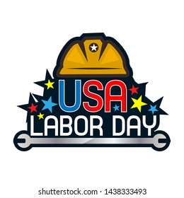 Labor day USA background, vector illustration, flat style - Vector