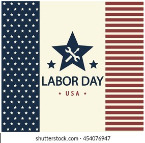 Labor day usa greeting card or background. vector illustration