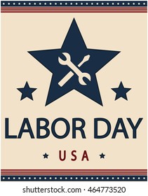 Labor day usa greeting card or background. vector illustration.