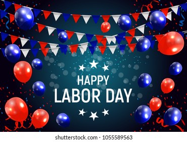 Labor Day in USA Poster Background. Vector Illustration EPS10