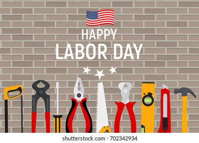 Labor Day in USA Poster Background. Vector Illustration EPS10