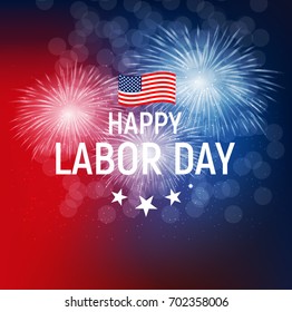 Labor Day in USA Poster Background. Vector Illustration. EPS10