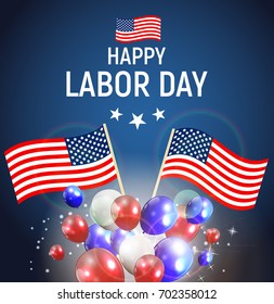Labor Day in USA Poster Background. Vector Illustration EPS10