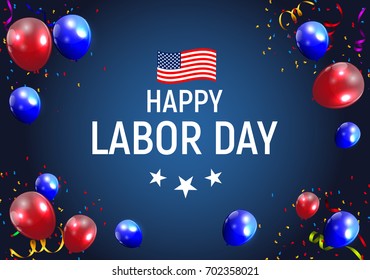 Labor Day in USA Poster Background. Vector Illustration EPS10