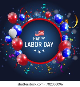 Labor Day in USA Poster Background. Vector Illustration EPS10