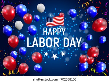 Labor Day in USA Poster Background. Vector Illustration EPS10