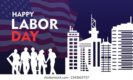 labor day vector background design with us flag ornament