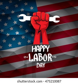 Labor day vector background. Usa Labor day vector banner
