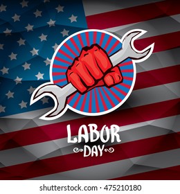 Labor day vector background. Usa Labor day vector banner