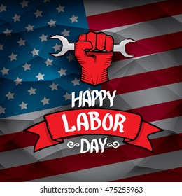 Labor day vector background. Usa Labor day vector banner or poster