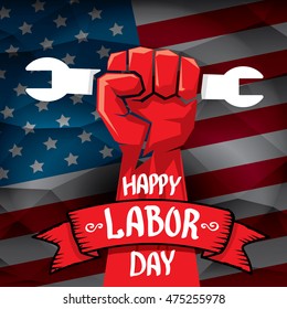 Labor day vector background. Usa Labor day vector banner or poster