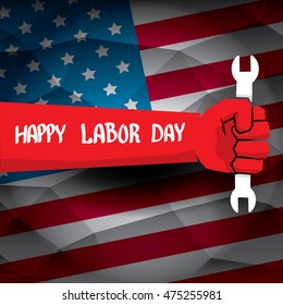 Labor day vector background. Usa Labor day vector banner or poster