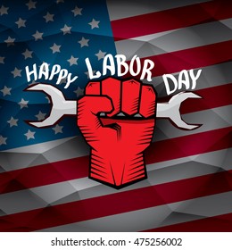 Labor day vector background. Usa Labor day vector banner or poster