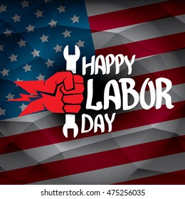 Labor day vector background. Usa Labor day vector banner or poster