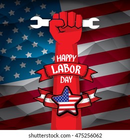 Labor day vector background. Usa Labor day vector banner or poster