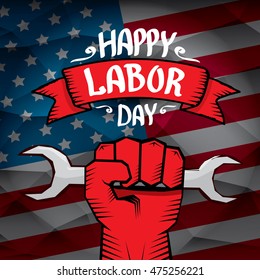 Labor day vector background. Usa Labor day vector banner or poster
