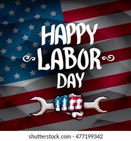 Labor day vector background. Usa Labor day vector banner or poster