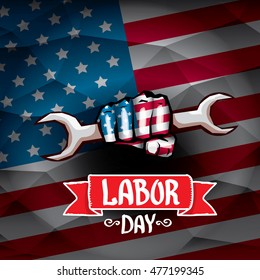 Labor day vector background. Usa Labor day vector banner or poster