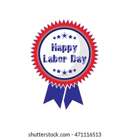 Labor day vector design elements icon. vector illustration EPS10. Beautiful USA flag Composition. Labour Day poster design.
