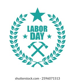 Labor Day Vector Emblem Clean and Professional Design.	