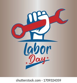 Labor Day. Vector hand lettering quote, typographic element for your design. Can be printed on T-shirts, bags, posters, invitations, cards, pillows.