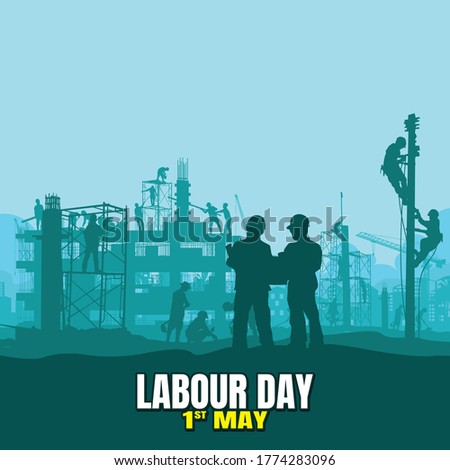 Labor day vector illustration background.