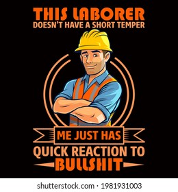 Formato de ilustración vectorial del Día del Trabajo perfecto para camiseta, taza de café, afiche, tarjetas, cubierta de almohada, pegatina y diseño Musk.