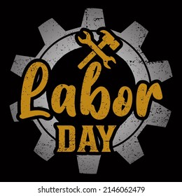 Labor Day vector illustration format that are perfect for t-shirt, coffee mug, poster, cards, pillow cover, and sticker design.