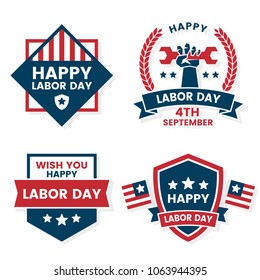 Labor Day Vector label for banner, poster, flyer
