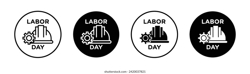 Labor day vector line icon illustration.
