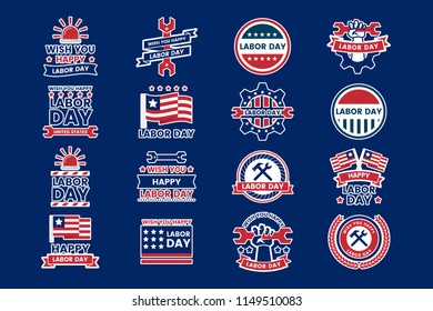 Labor Day Vector Logo for banner, poster, flyer