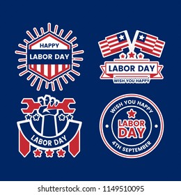 Labor Day Vector Logo for banner, poster, flyer