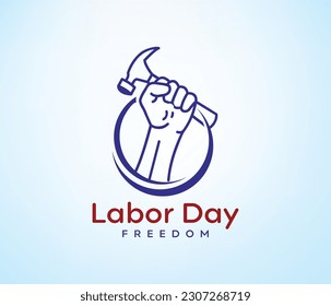 Labor day vector logo vector icon