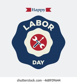 labor day vector logo label