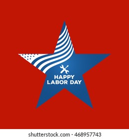 labor day vector logo label