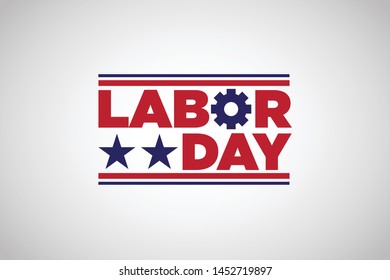 Labor Day Vector. Using a Gear and stars. Enjoy!