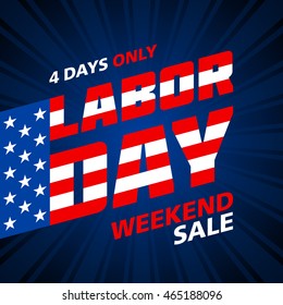 Labor Day Weekend Sale Advertising Banner Design