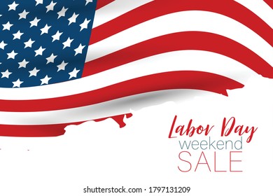 Labor Day weekend sale. United States national flag colors - red, blue, and white. USA federal holiday banner. vector illustration.