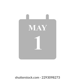 Día del trabajo, concepto de trabajo, calendario, 1 de mayo, ilustración vectorial