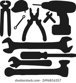 Labor Day - Worker Tools Silhouette Bundle
