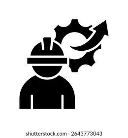 Labor Efficiency Icon Glyph Vector Illustration